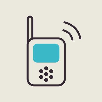 Baby radio monitor vector icon. Graph symbol for children and newborn babies web site and apps design, logo, app, UI