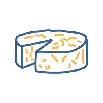 Soft cheese with mold vector flat icon