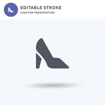 High Heels icon vector, filled flat sign, solid pictogram isolated on white, logo illustration. High Heels icon for presentation.