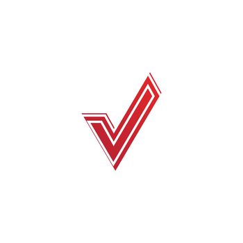 letter V check mark logo icon design template elements-vector