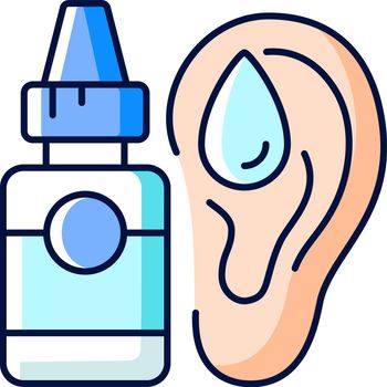 Ear drops RGB color icon