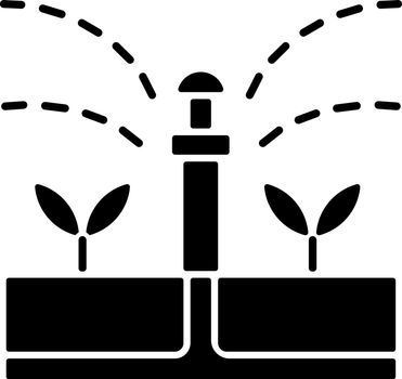 Irrigation device black glyph icon