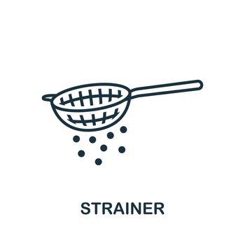 Strainer icon. Monochrome simple Cooking icon for templates, web design and infographics