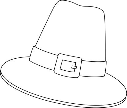 Thanksgiving Indian Pilgrim Hat Isolated Coloring
