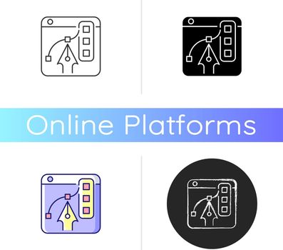 Graphic design platforms icon