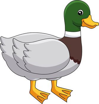 Duck Cartoon Colored Clipart Illustration
