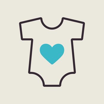 Baby bodysuit vector icon. Baby Romper