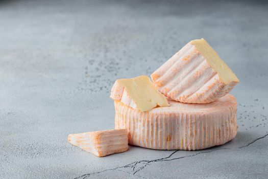 Sliced soft cheese with mold