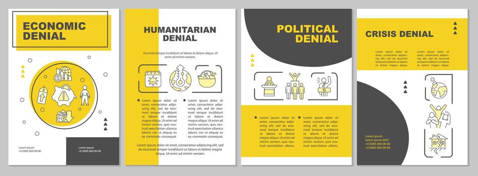 Economic and humanitarian denial brochure template