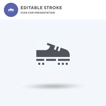 Shoe icon vector, filled flat sign, solid pictogram isolated on white, logo illustration. Shoe icon for presentation.