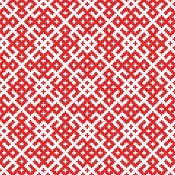 Seamless traditional Russian and slavic ornament made by squares .