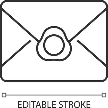 Vintage envelope linear icon