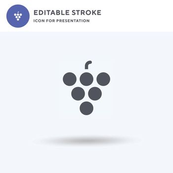 Grape icon vector, filled flat sign, solid pictogram isolated on white, logo illustration. Grape icon for presentation.