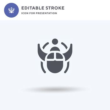Beetle icon vector, filled flat sign, solid pictogram isolated on white, logo illustration. Beetle icon for presentation.