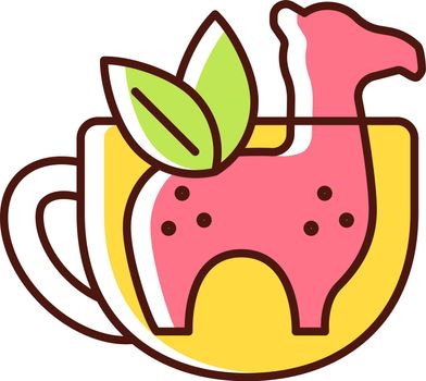 Silicone tea infuser RGB color icon