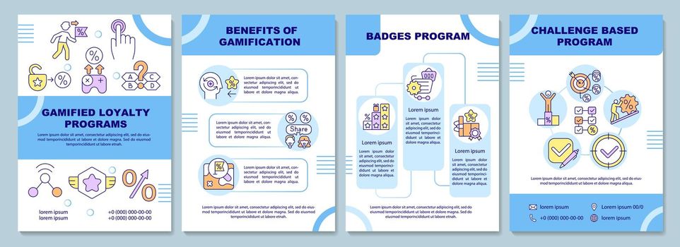 Gamified loyalty programs brochure template