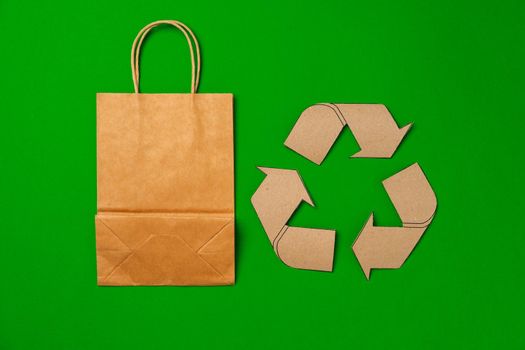 Concept of paper recycling, eco friendly consumerism, copy space