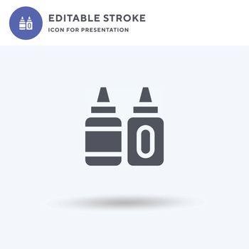 Sauce Bottle icon vector, filled flat sign, solid pictogram isolated on white, logo illustration. Sauce Bottle icon for presentation.