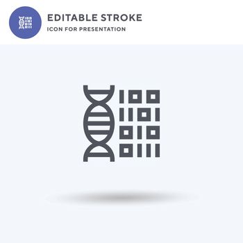 Gene icon vector, filled flat sign, solid pictogram isolated on white, logo illustration. Gene icon for presentation.