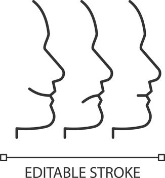 Facial expressions linear icon