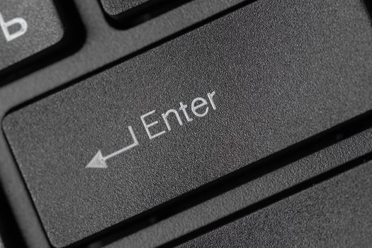 Black laptop keyboard close up. creative photo.