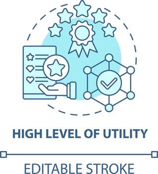 High utility level concept icon