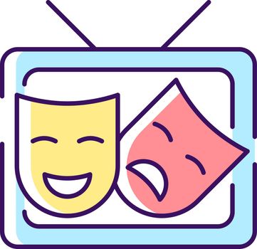 TV drama RGB color icon