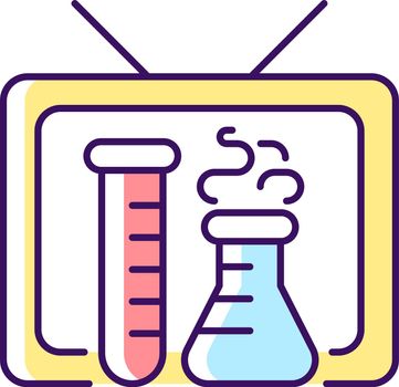Scientific show RGB color icon