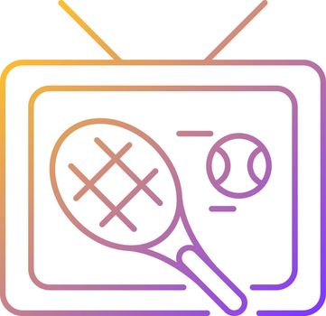 Sports show gradient linear vector icon