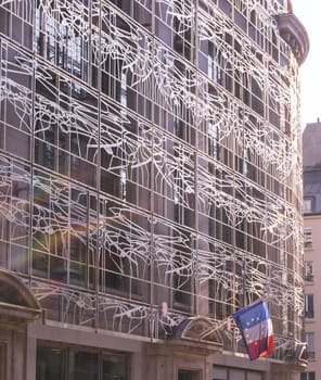 Facade of the Ministere De La Culture covered with a shaped lattice
