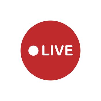 Live icons. A live broadcast or live webcast.