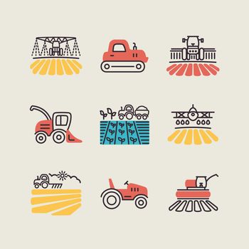 Farm Field isolated icon. Agriculture transport sign