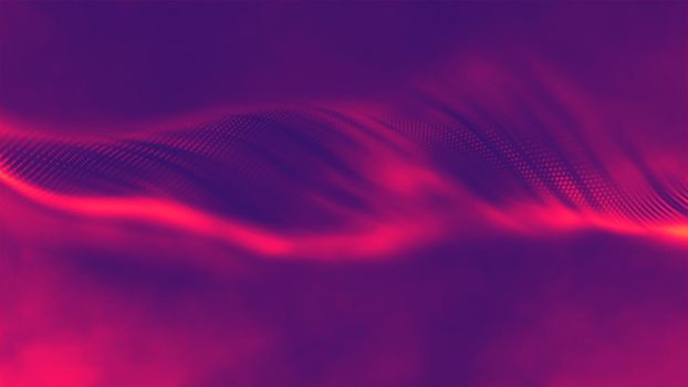 Purple abstract wave. Technology background digital wave. Music illustration.