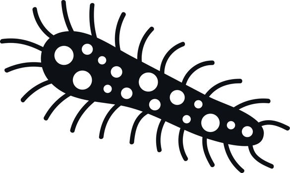 Germ black icon. Microbe symbol. Biology sign