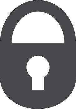 Lock icon. Security symbol. Black privacy sign