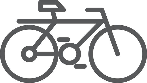 Bicycle icon. Eco city vehicle line symbol