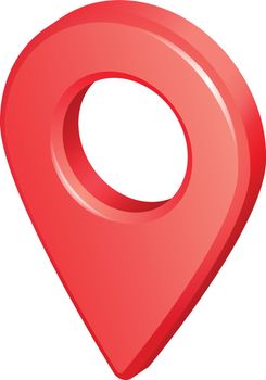 Red map tag. Geo mark. Navigation pin