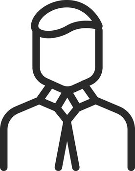 Man in suit icon. Office worker symbol. Businessman in linear style