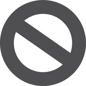 Forbidden icon. Restriction black symbol. Access deny sign