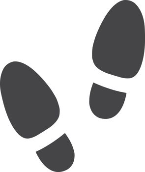 Shoe mark. Black footprint. Step logo. Foot shape