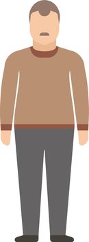 Middle age man in casual clothes. Male person character