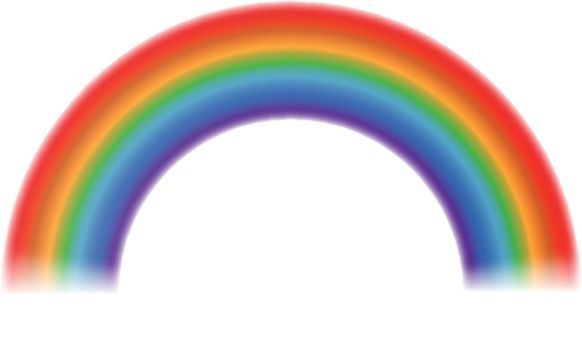 Rainbow arch shape. Realistic colorful light spectrum