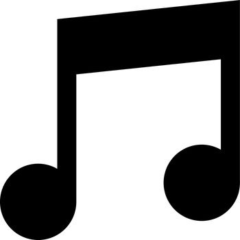 Music note icon. Melody symbol. Chords sign