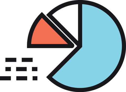 Pie chart icon. Statistic diagram symbol. Infographic sign