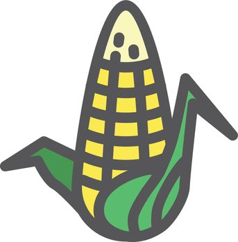 Corn icon. Maize sign. Traditional field crop