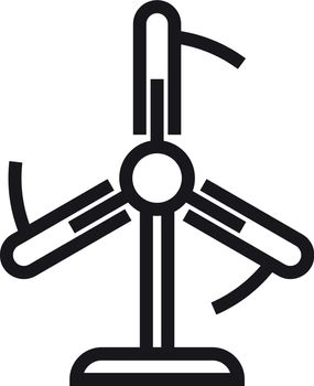 Fan icon. Electric table ventilator. Air conditioning device