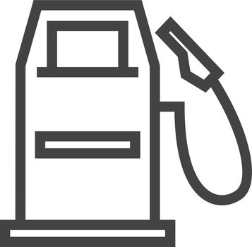 Gas station icon. Gasoline pump machine in linear style
