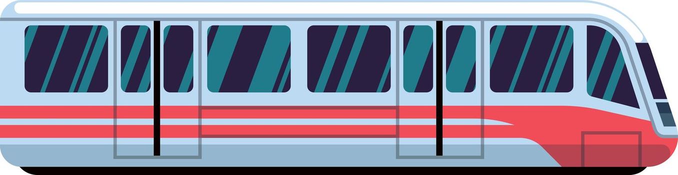 Subway train icon. Railway locomotive. Railroad transport isolated on white background