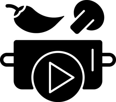 Cookery show black glyph icon