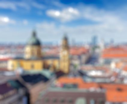 European city blurred defocused background